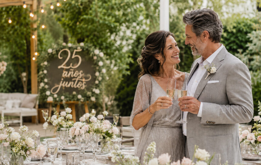 Bodas de plata: ideas para una celebración al aire libre
